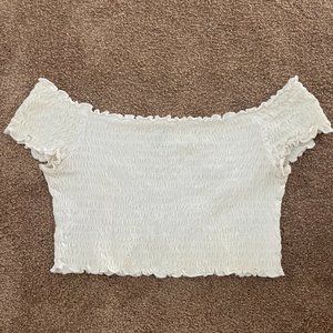 Divided off-the-shoulder top